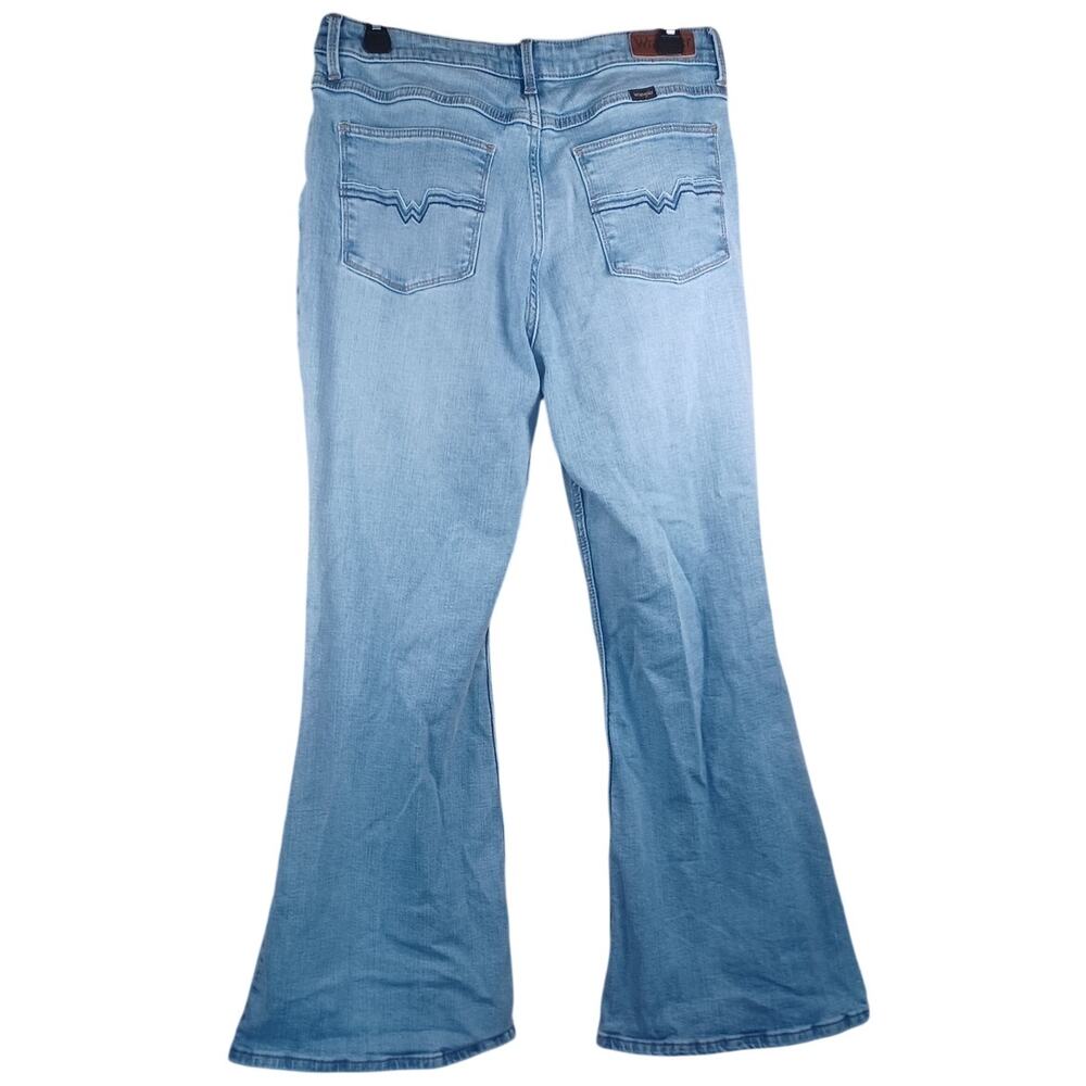 Wrangler Women's High-Rise Fierce Flare Jeans Light Wash Denim 12x30 Retro 70s - Picture 3 of 8